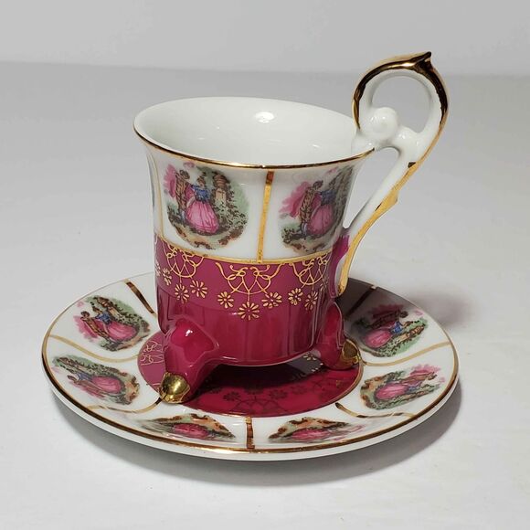 Courting Couple Demitasse (Small) Cup and Saucer - Picture 9 of 9